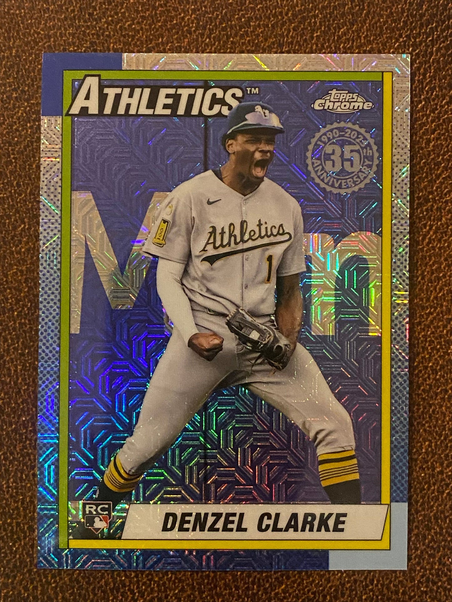 Denzel Clarke - 2025 Topps Update - 1990 Mojo Refractor - Athletics