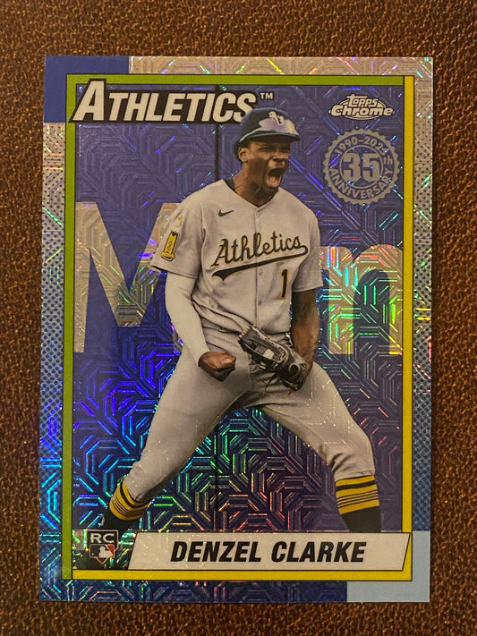 Denzel Clarke - 2025 Topps Update - 1990 Mojo Refractor - Athletics