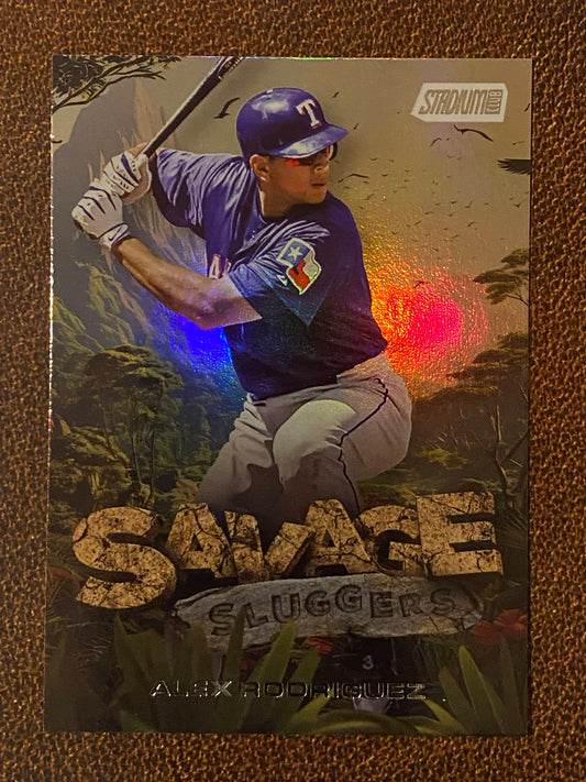 Alex Rodriguez - 2025 Topps Stadium Club - Savage Sluggers Insert - Rangers