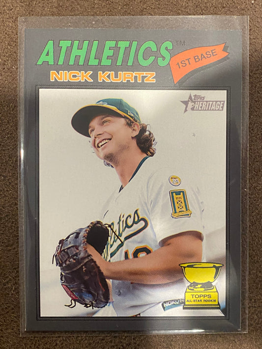 Nick Kurtz - 2026 Topps Heritage - Grey Border - Athletics