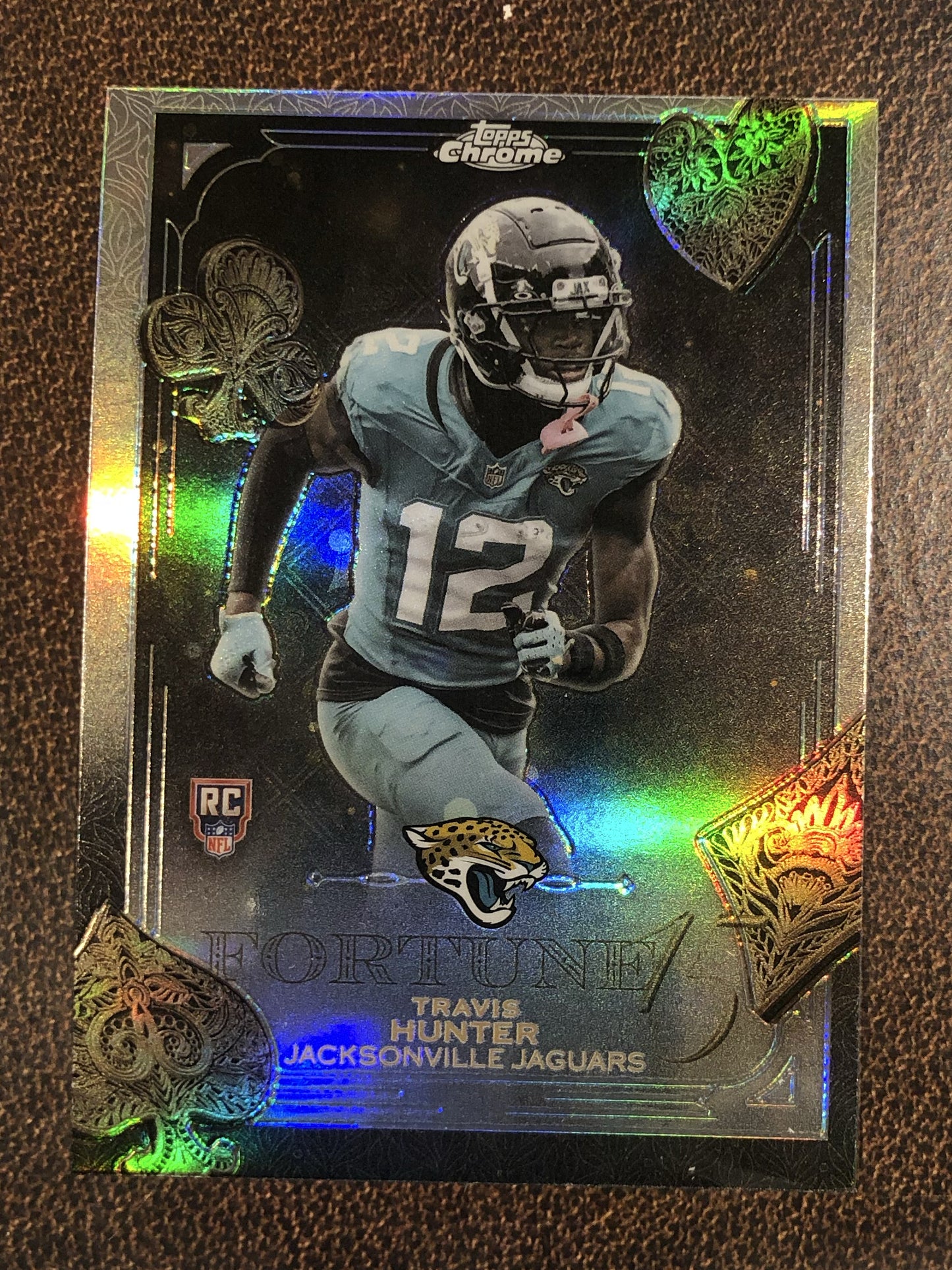 Travis Hunter - 2025 Topps Chrome - Fortune 15 Refractor - Jaguars