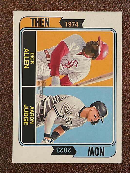Allen/Judge - 2023 Topps Heritage - Then and Now Insert