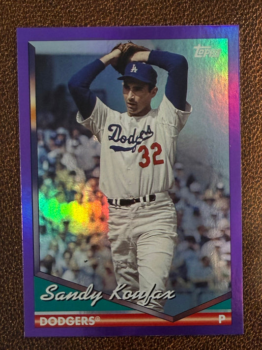 Sandy Koufax - 2024 Topps Archives - Purple Foil - Dodgers