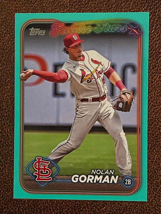 Nolan Gorman - 2024 Topps Series 2 - Aqua Parallel - Cardinals