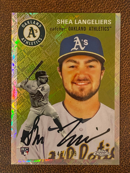 Shea Langeliers - 2023 Topps Chrome Platinum Anniversary - Logofractor /499 - Athletics