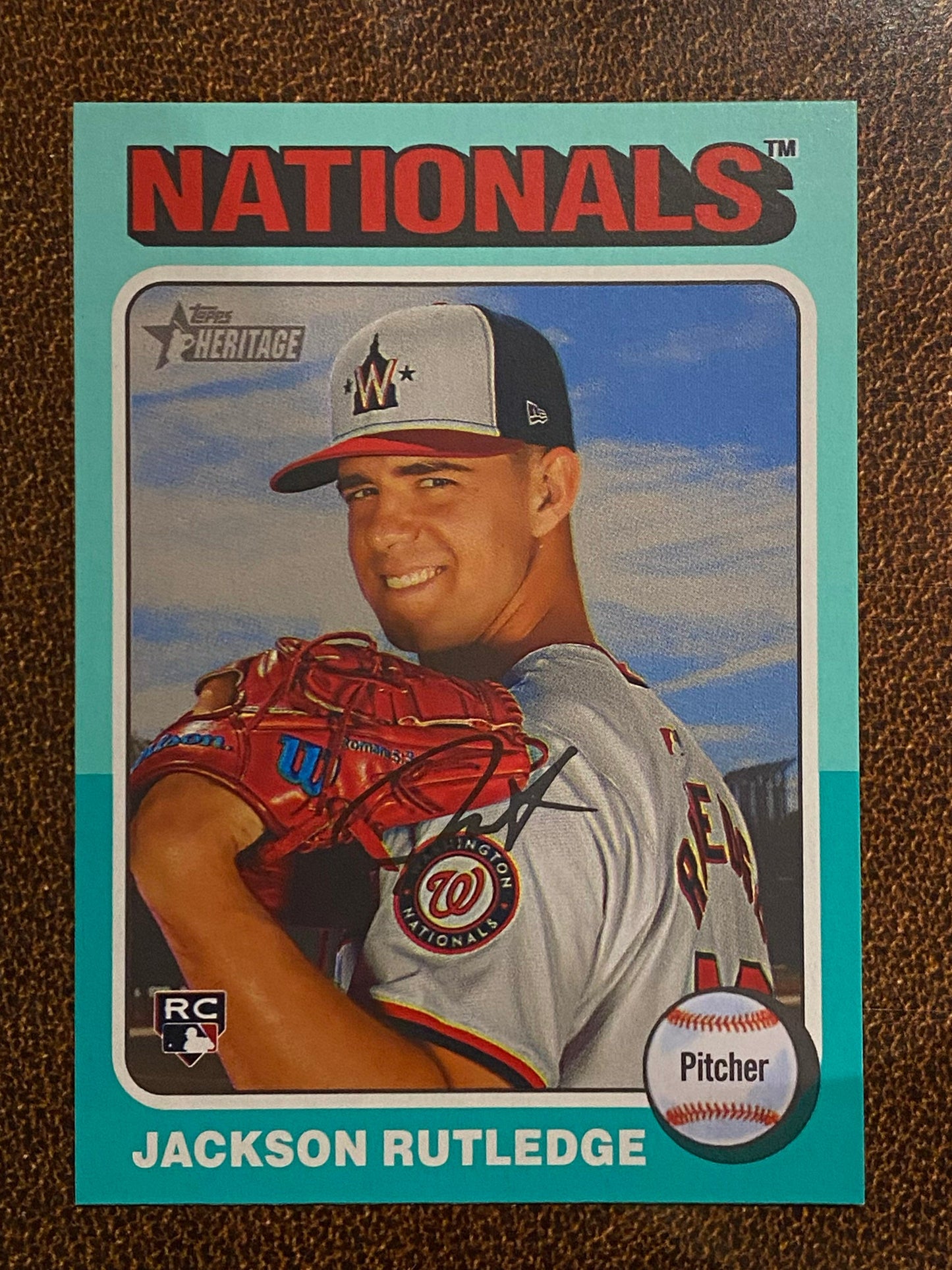 Jackson Rutledge - 2024 Topps Heritage High Number - Aqua Border - Nationals