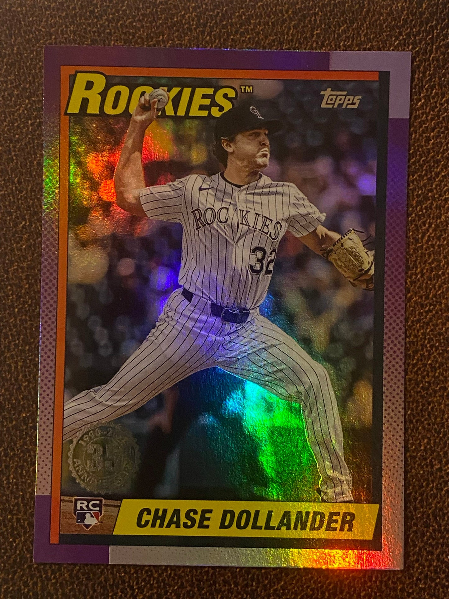 Chase Dollander - 2025 Topps Update - 1990 Foil Insert - Rockies