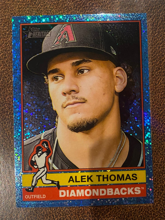 Alek Thomas - 2025 Topps Heritage High Number - Blue Sparkle - Diamondbacks