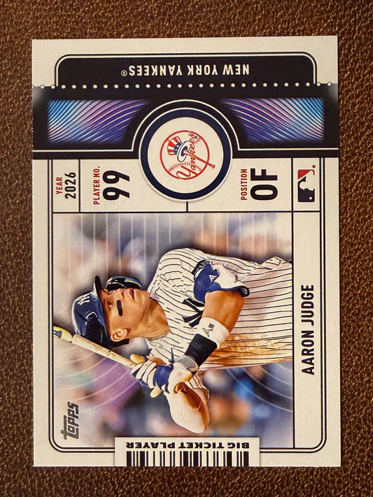 Aaron Judge - 2026 Topps Series 1 - Big Ticket Player Insert - Yankees