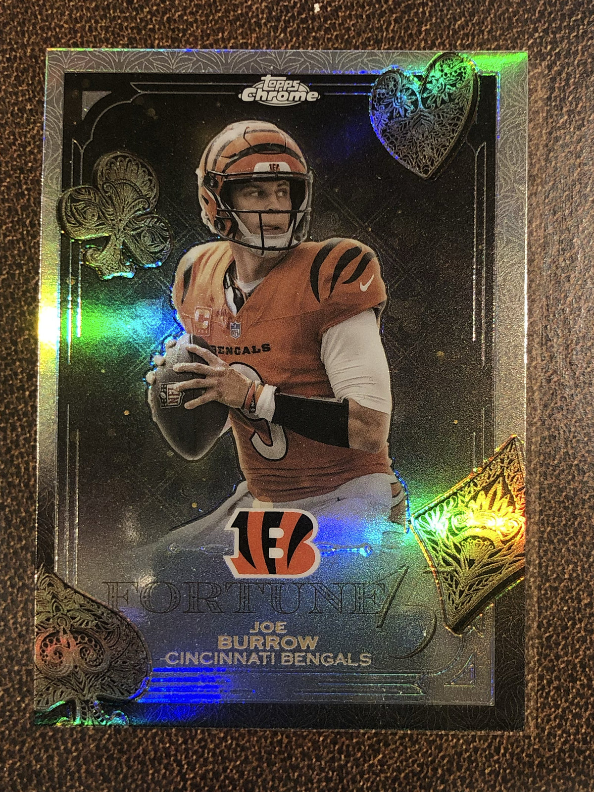 Joe Burrow - 2025 Topps Chrome - Fortune 15 Refractor - Bengals