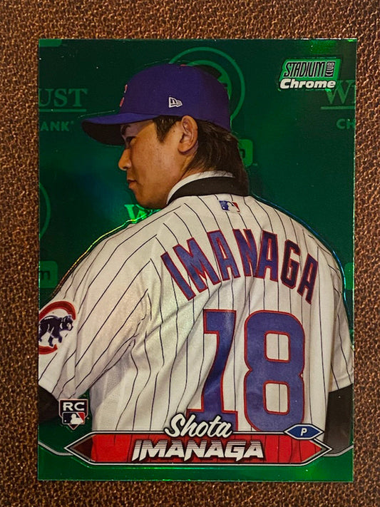 Shota Imanaga - 2024 Topps Stadium Club - Green Chrome Refractor - Cubs