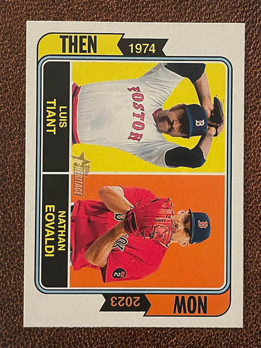 Tiant/Eovaldi - 2023 Topps Heritage - Then and Now Insert