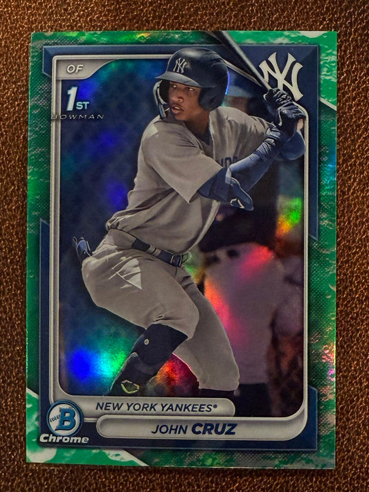 John Cruz - 2024 Bowman - Chrome Lunar Glow - Yankees