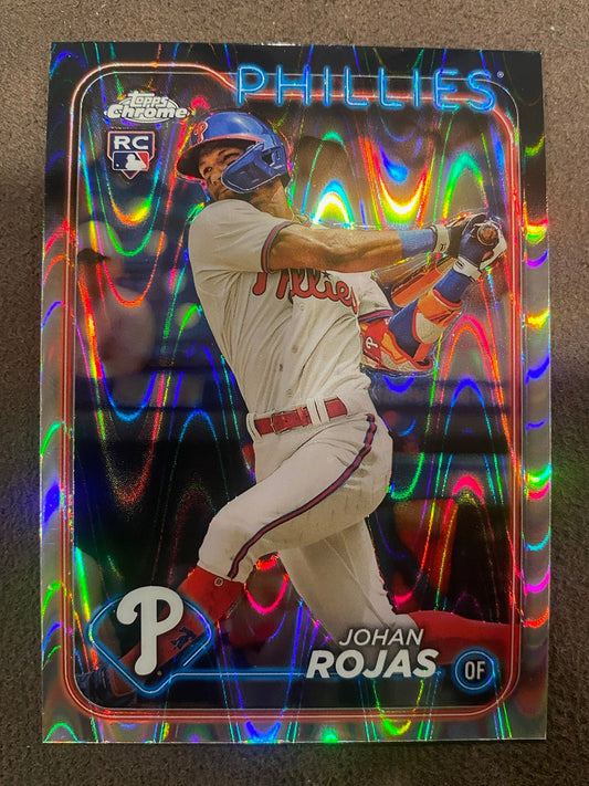 Johan Rojas - 2024 Topps Chrome - Raywave Refractor - Phillies