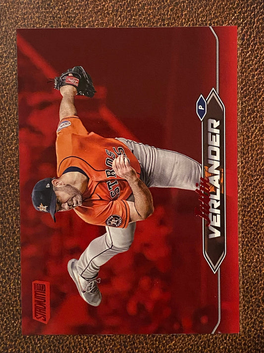 Justin Verlander - 2024 Topps Stadium Club - Red Foil - Astros