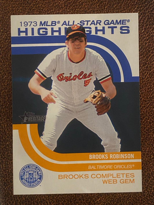 Brooks Robinson - 2022 Topps Heritage High Number - 1973 MLB All-Star Game Highlights - Orioles