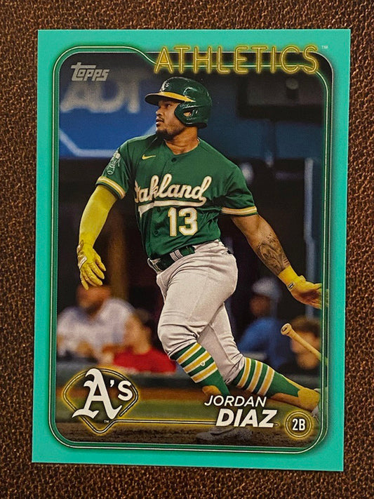 Jordan Diaz - 2024 Topps Series 2 - Aqua Parallel - Athletics