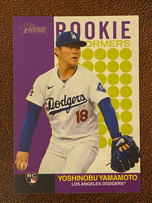 Yoshinobu Yamamoto - 2024 Topps Heritage High Number - Rookie Performers - Dodgers