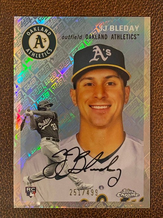 JJ Bleday - 2023 Topps Chrome Platinum Anniversary - Logofractor /499 - Athletics