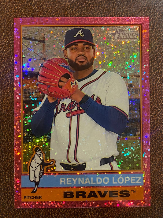 Reynaldo Lopez - 2025 Topps Heritage - Pink Sparkle - Braves