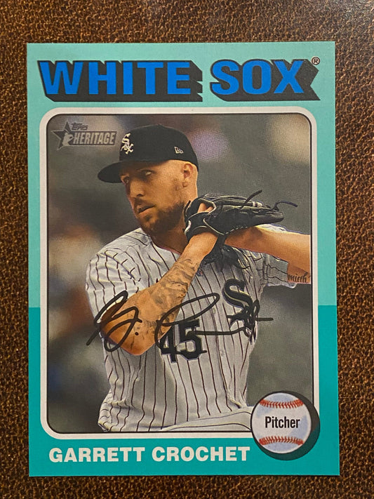 Garrett Crochet - 2024 Topps Heritage High Number - Aqua Border - White Sox