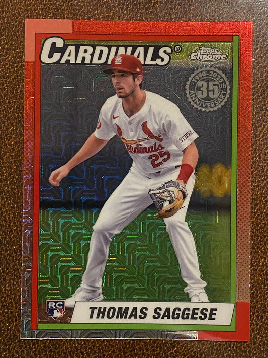 Thomas Saggese - 2025 Topps Series 2 - 1990 Mojo Refractor - Cardinals