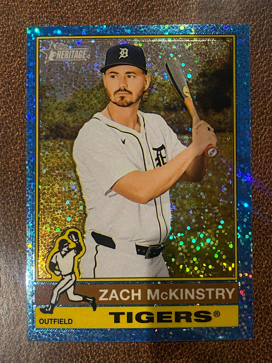 Zach McKinstry - 2025 Topps Heritage High Number - Blue Sparkle - Tigers