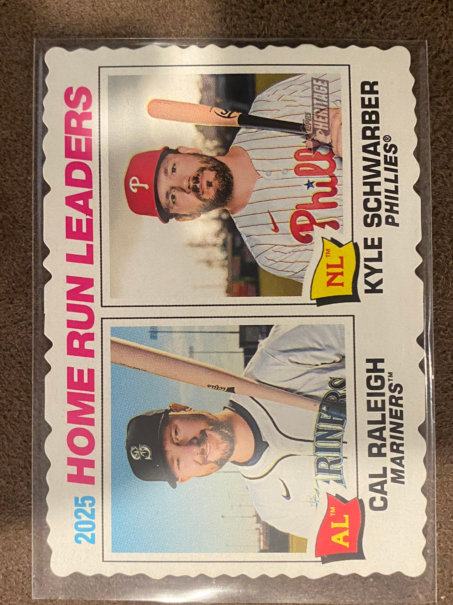 Cal Raleigh/Kyle Schwarber - 2026 Topps Heritage - Deckle Edge SP - Mariners