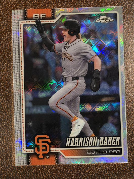 Harrison Bader - 2026 Topps Chrome Logofractor - Base Logofractor - Giants