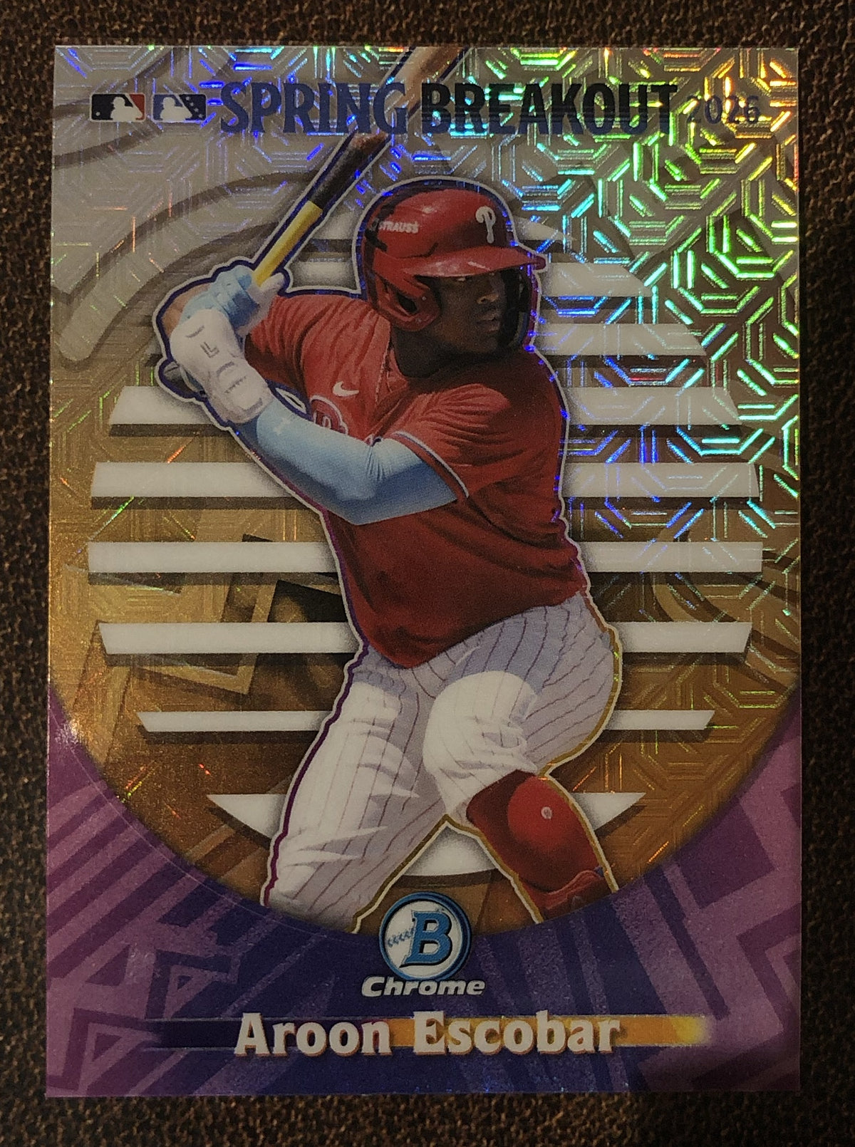 Aroon Escobar - 2026 Bowman Chrome - Spring Breakout MOJO - Phillies