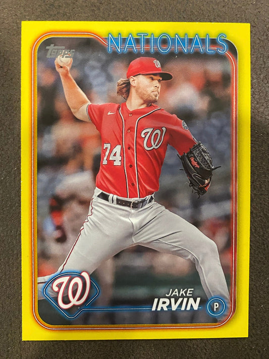 Jake Irvin - 2024 Topps Series 2 - Yellow Parallels - Nationals