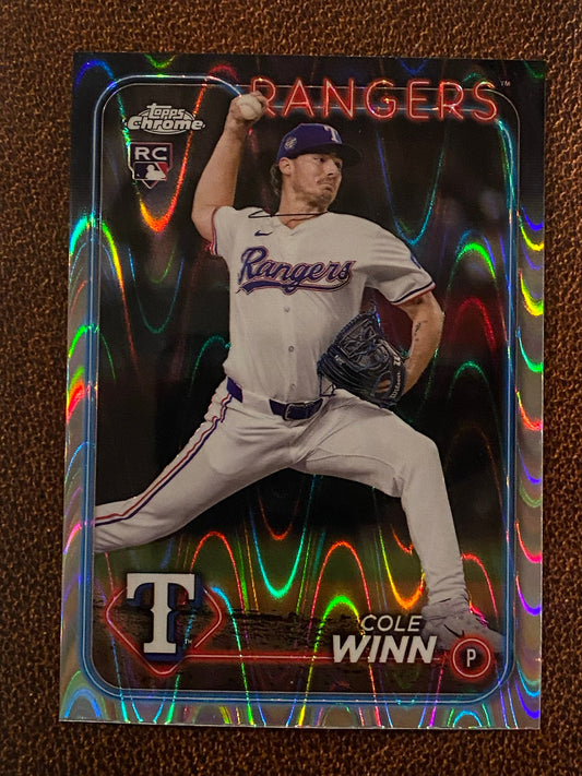 Cole Winn - 2024 Topps Chrome Update - Raywave Refractor - Rangers