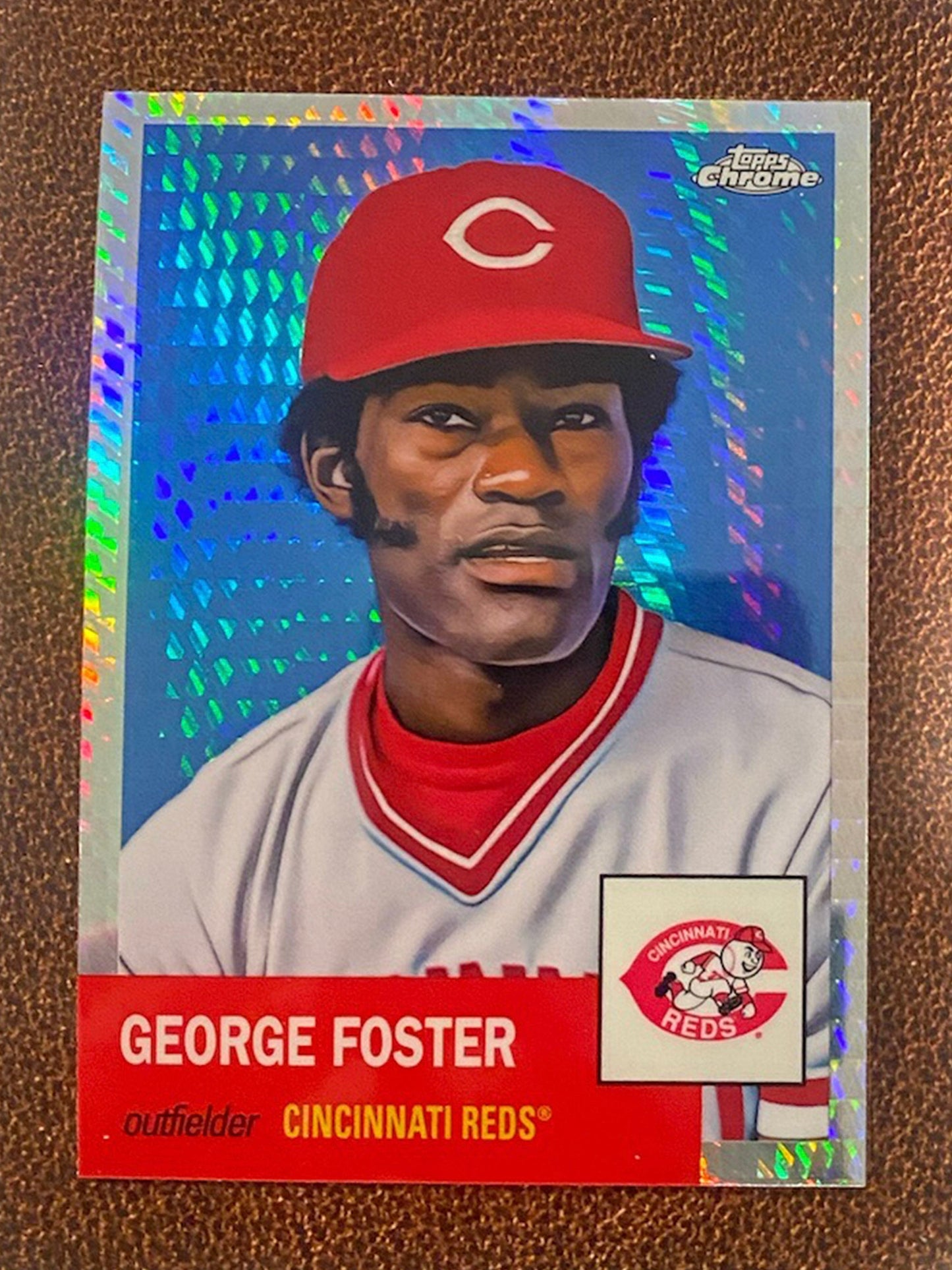 George Foster - 2022 Topps Chrome Platinum Anniversary - Prism Refractor - Reds