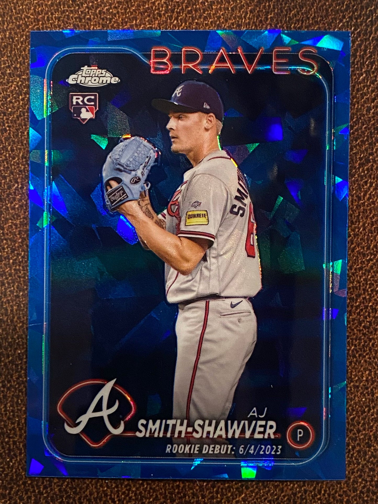AJ Smith Shawver - 2024 Topps Chrome Update - Sapphire (Rookie Debut) - Braves
