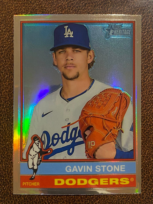Gavin Stone - 2025 Topps Heritage - Refractor - Dodgers