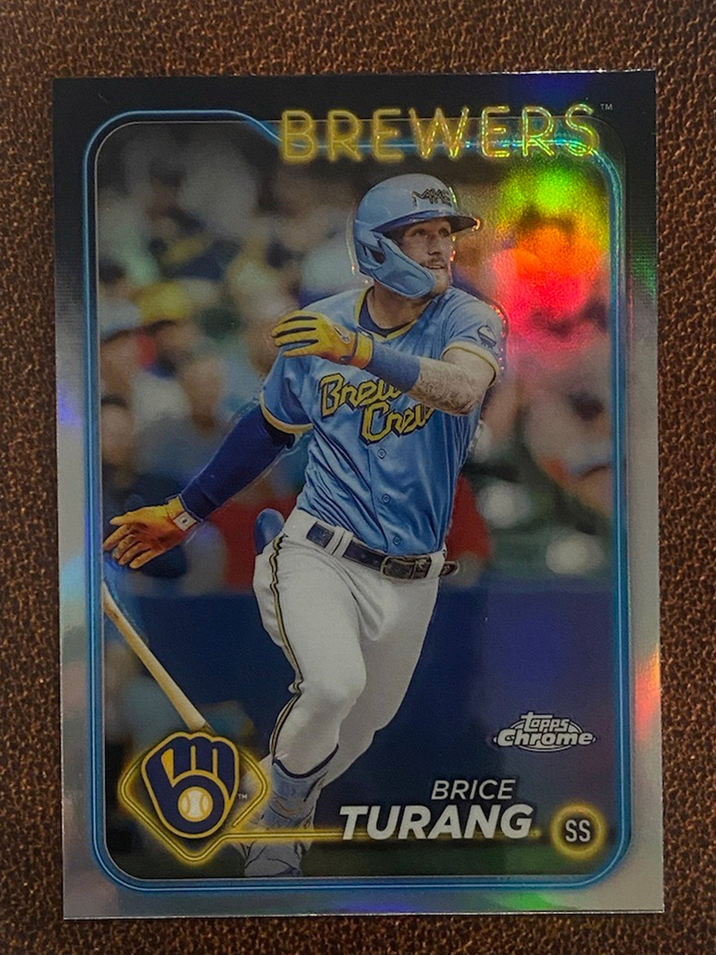 Brice Turang - 2024 Topps Chrome - Refractor - Brewers