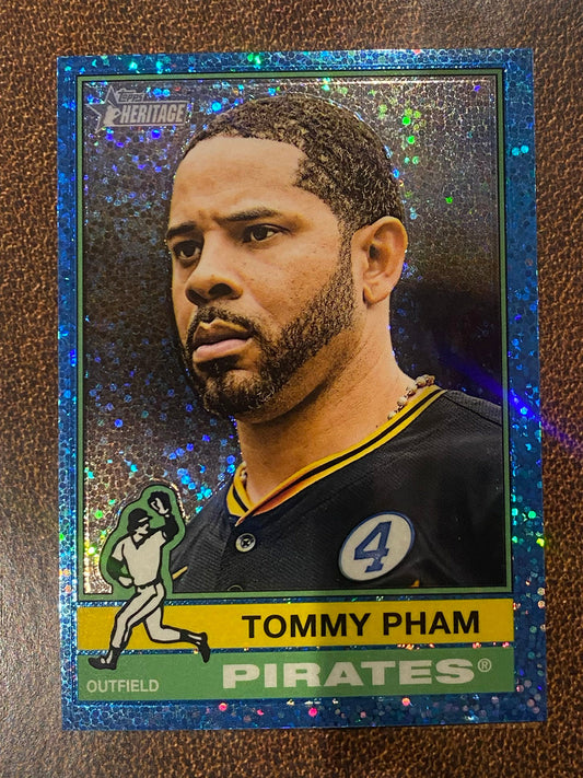 Tommy Pham - 2025 Topps Heritage High Number - Blue Sparkle - Pirates