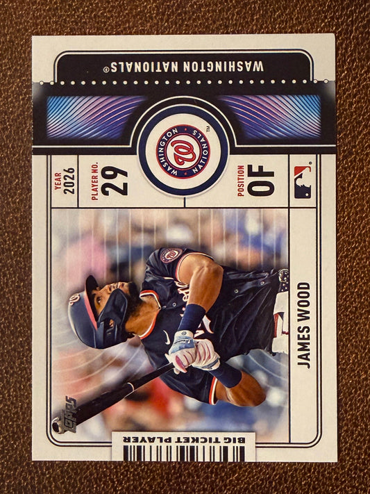 James Wood - 2026 Topps Series 1 - Big Ticket Player Insert - Nationals