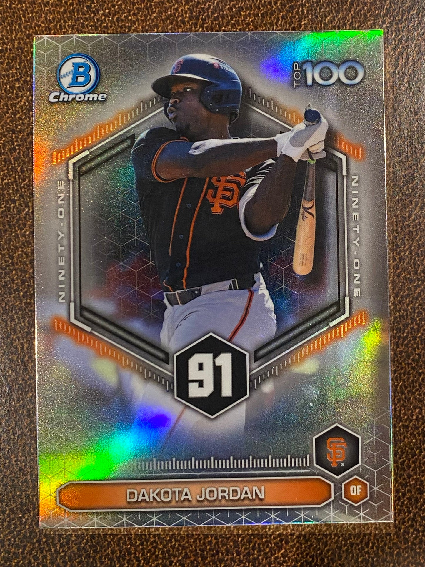 Dakota Jordan - 2026 Bowman - Scouts Top 100 Insert - Giants