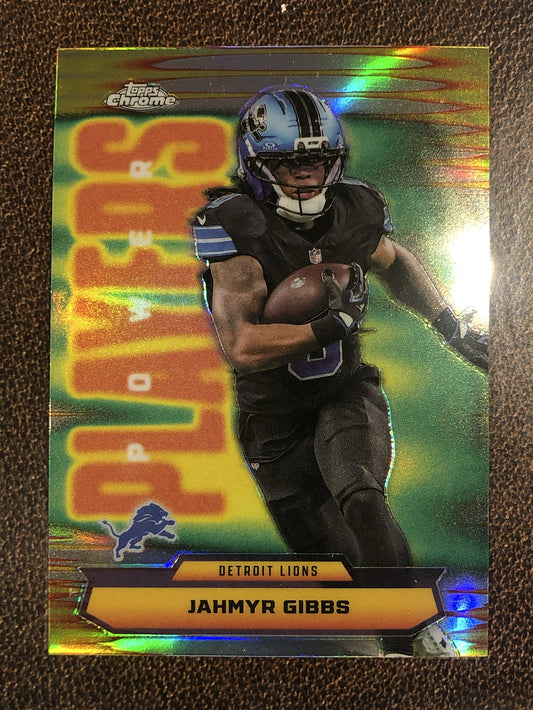 Jahmyr Gibbs - 2025 Topps Chrome - Power Player Refractor - Lions