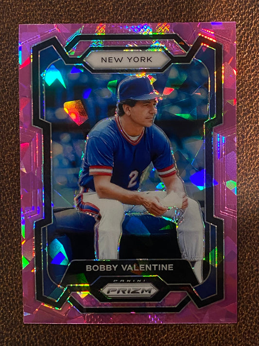 Bobby Valentine - 2024 Panini Prizm - Pink Ice - Mets