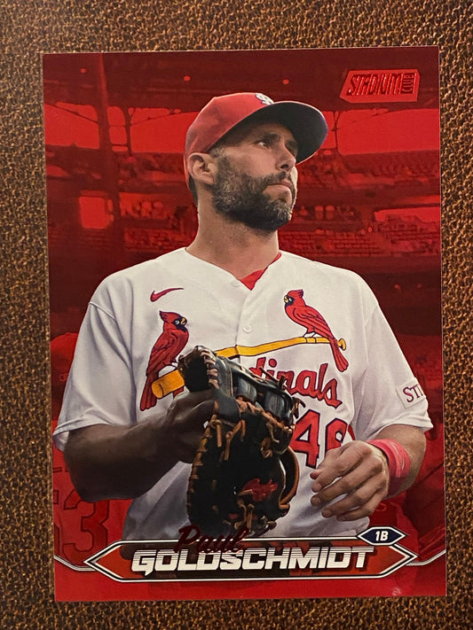 Paul Goldschmidt - 2024 Topps Stadium Club - Red Foil - Cardinals