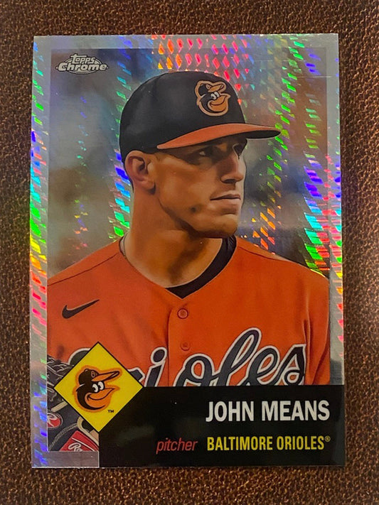 John Means - 2022 Topps Chrome Platinum Anniversary - Prism Refractor - Orioles