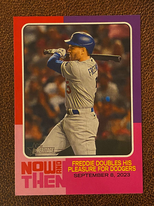 Freddie Freeman - 2024 Topps Heritage High Number - Now and Then - Dodgers