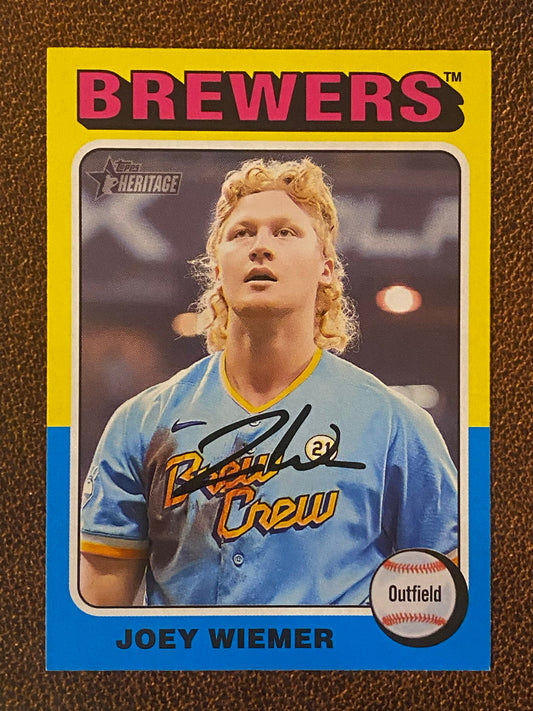 Joey Wiemer - 2024 Topps Heritage - Low Number Short Prints - Brewers