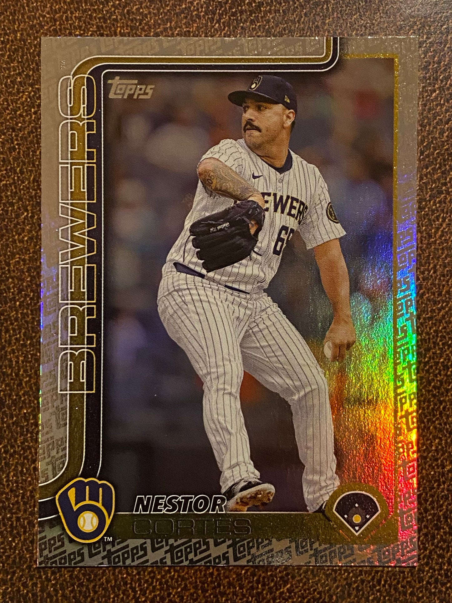 Nestor Cortes - 2025 Topps Series 2 - Fanatics Exclusive Topps Foil Border - Brewers