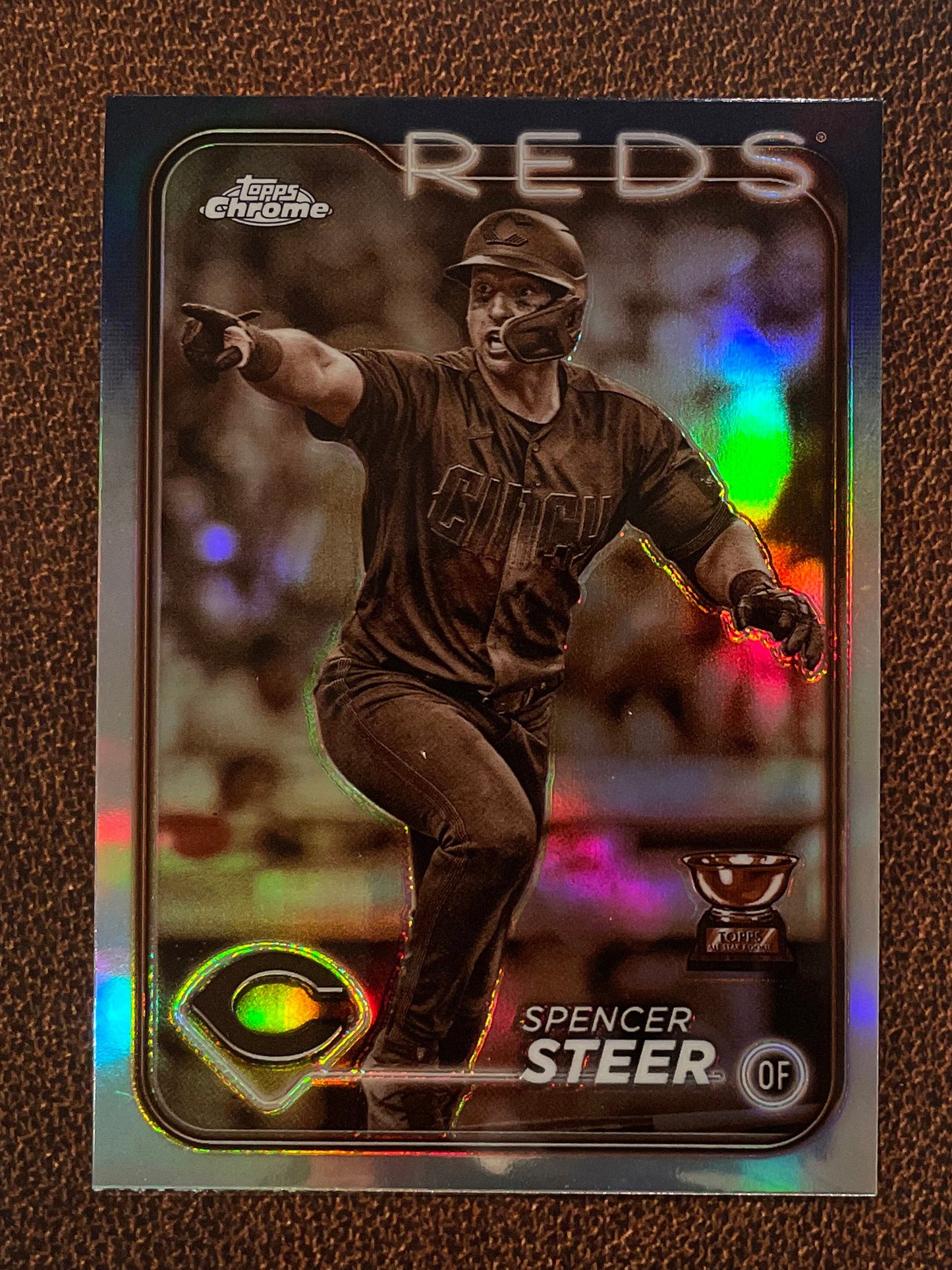 Spencer Steer - 2024 Topps Chrome - Sepia Refractor - Reds