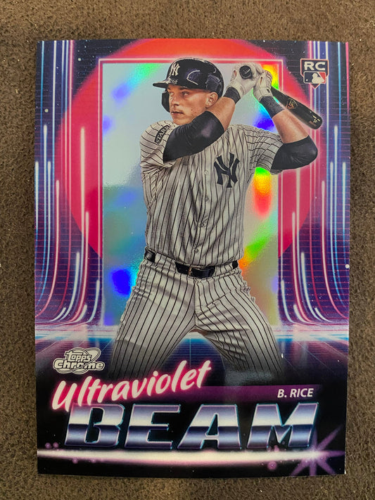 Ben Rice - 2025 Topps Chrome Cosmic - Ultraviolet Beam Insert - Yankees