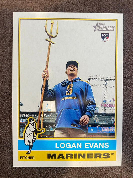 Logan Evans - 2025 Topps Heritage High Number - Image Variation - Mariners