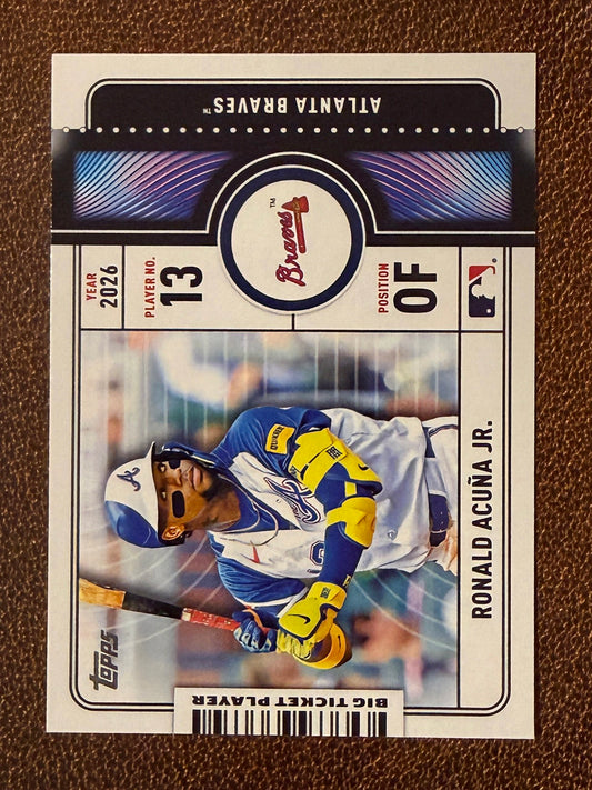 Ronald Acuna Jr. - 2026 Topps Series 1 - Big Ticket Player Insert - Braves